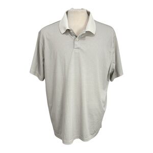 Goodfellow & Co Men’s XXL Tan Cream Beige Striped Golf Polo Shirt Shirt Sleeve